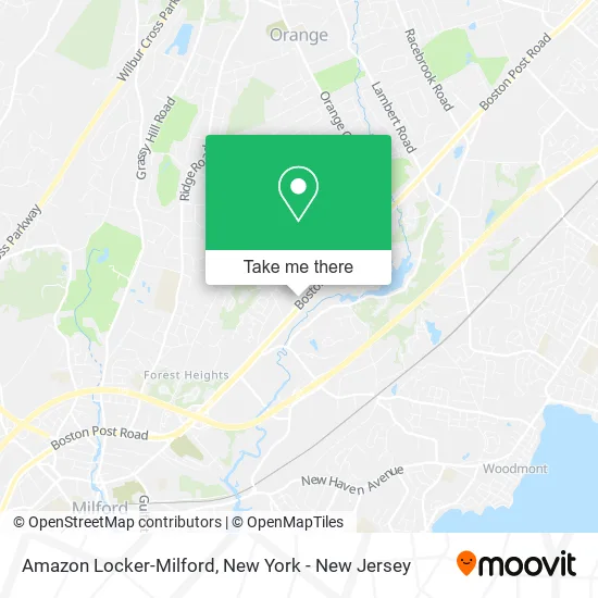 Amazon Locker-Milford map