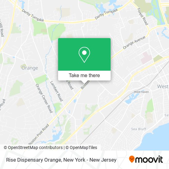 Rise Dispensary Orange map