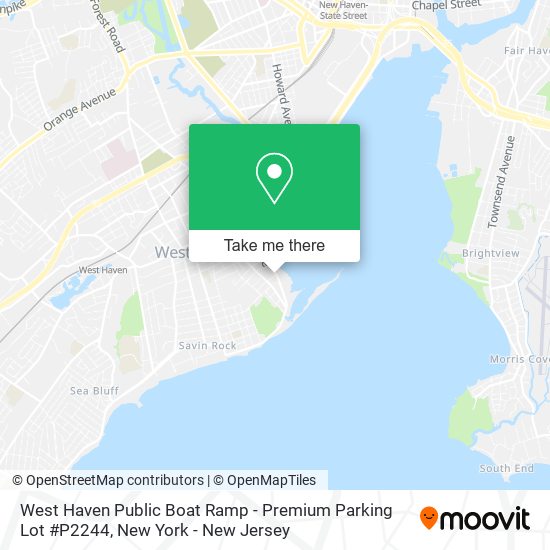 West Haven Public Boat Ramp - Premium Parking Lot #P2244 map