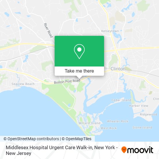 Middlesex Hospital Urgent Care Walk-in map