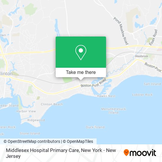 Middlesex Hospital Primary Care map