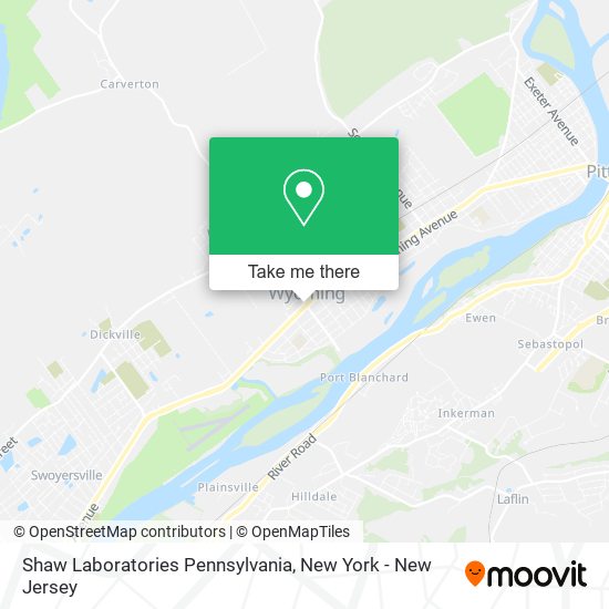 Shaw Laboratories Pennsylvania map