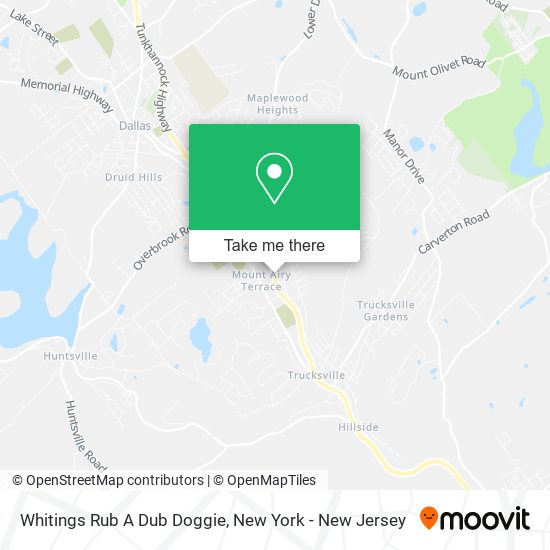 Whitings Rub A Dub Doggie map
