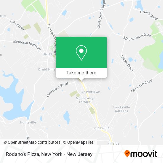 Rodano's Pizza map