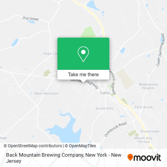 Mapa de Back Mountain Brewing Company