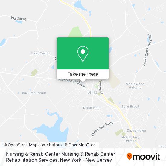 Nursing & Rehab Center Nursing & Rehab Center Rehabilitation Services map