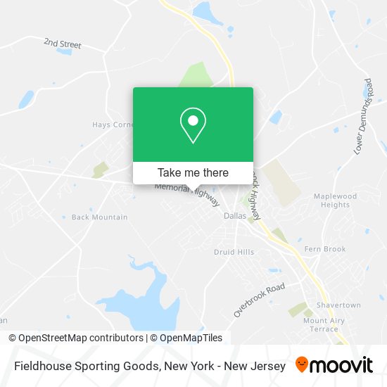 Fieldhouse Sporting Goods map