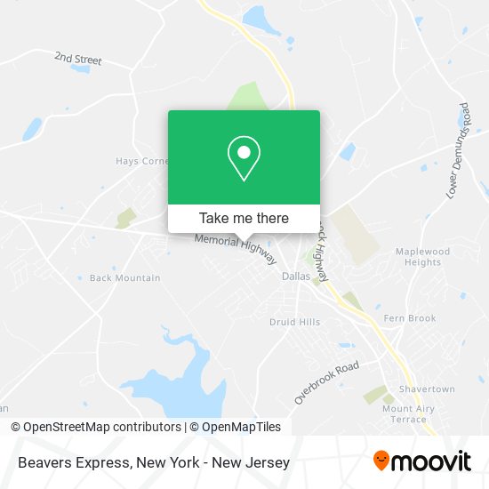 Mapa de Beavers Express