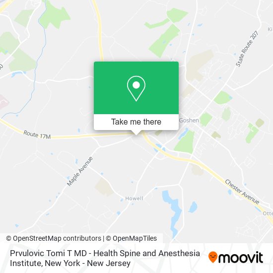 Mapa de Prvulovic Tomi T MD - Health Spine and Anesthesia Institute