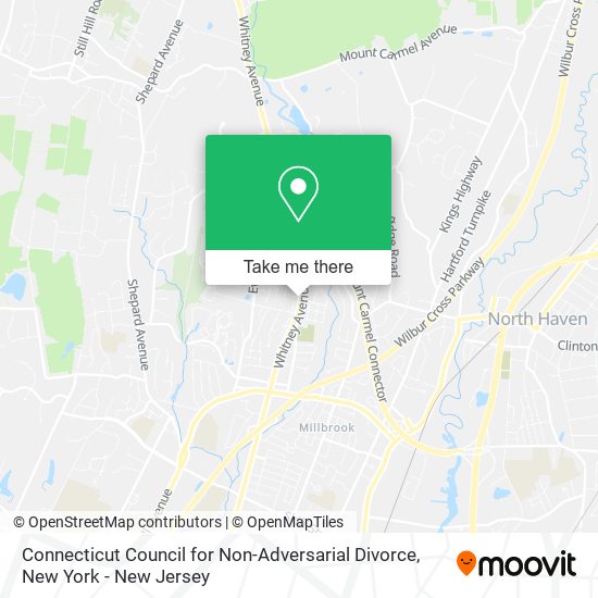 Mapa de Connecticut Council for Non-Adversarial Divorce