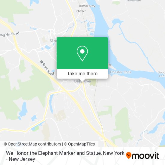 We Honor the Elephant Marker and Statue map