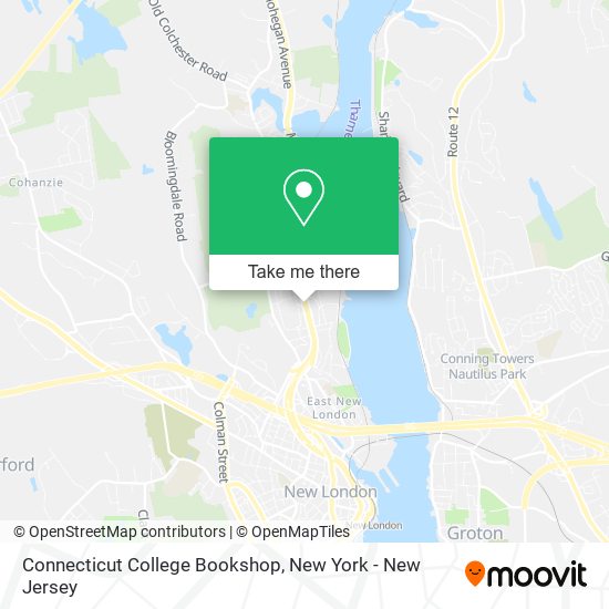 Mapa de Connecticut College Bookshop