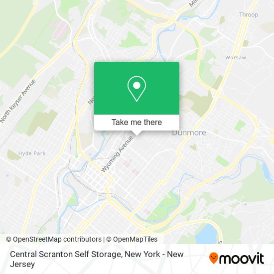 Mapa de Central Scranton Self Storage