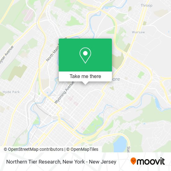 Mapa de Northern Tier Research