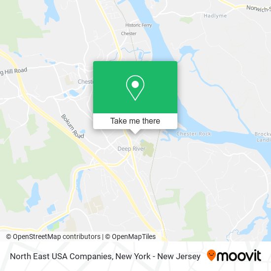 North East USA Companies map