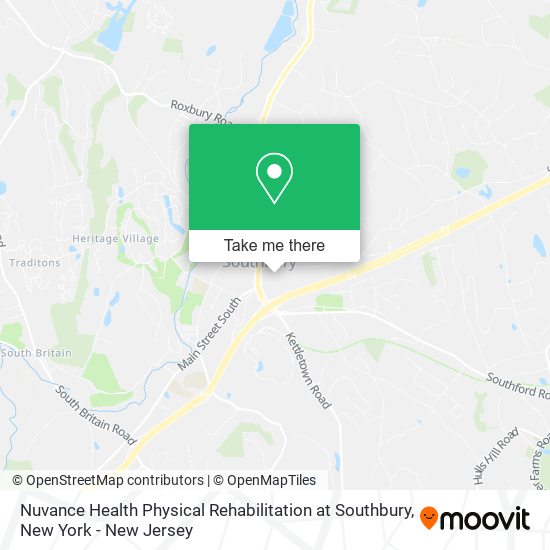 Nuvance Health Physical Rehabilitation at Southbury map