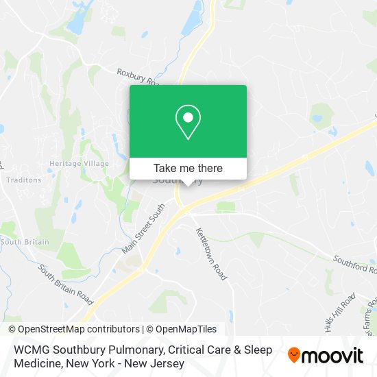 WCMG Southbury Pulmonary, Critical Care & Sleep Medicine map