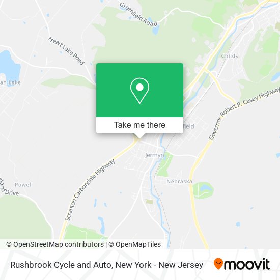 Mapa de Rushbrook Cycle and Auto
