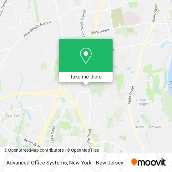 Advanced Office Systems map