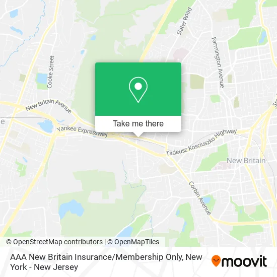 AAA New Britain Insurance / Membership Only map