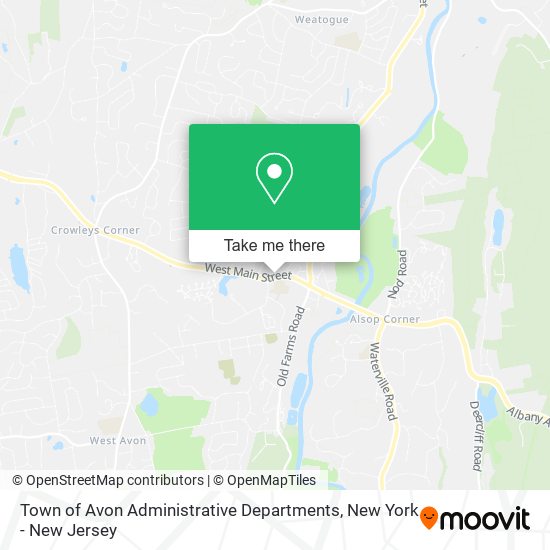 Mapa de Town of Avon Administrative Departments