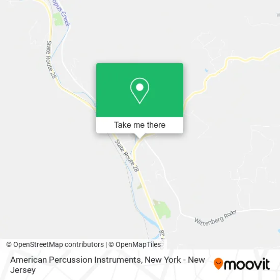 American Percussion Instruments map