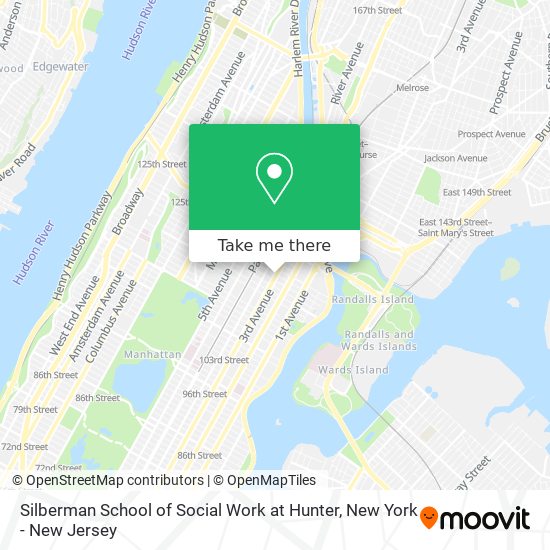 Silberman School of Social Work at Hunter map
