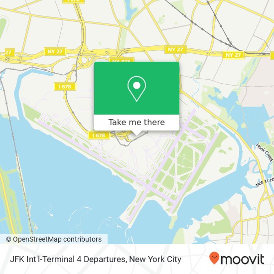 JFK Int'l-Terminal 4 Departures map