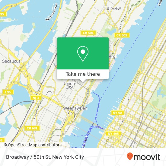 Mapa de Broadway / 50th St