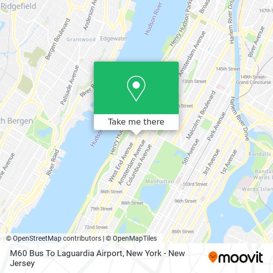 M60 Bus To Laguardia Airport map