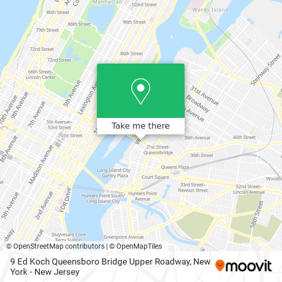 9 Ed Koch Queensboro Bridge Upper Roadway map