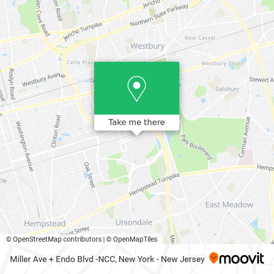 Miller Ave + Endo Blvd -NCC map