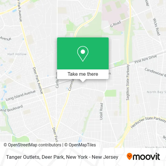 Tanger Outlets, Deer Park map