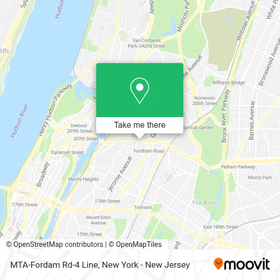 MTA-Fordam Rd-4 Line map
