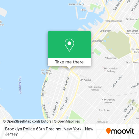 Mapa de Brooklyn Police 68th Precinct