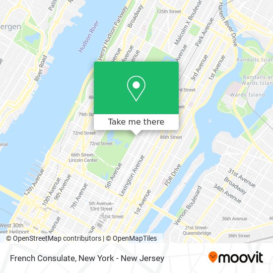 How to get to French Consulate in Manhattan by Subway, Bus or Train?