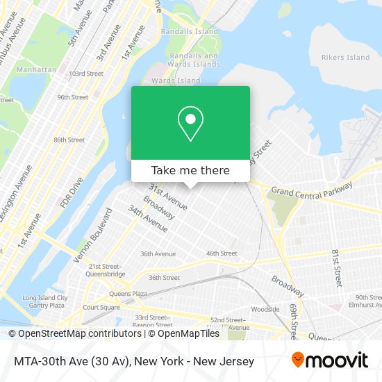 MTA-30th Ave (30 Av) map