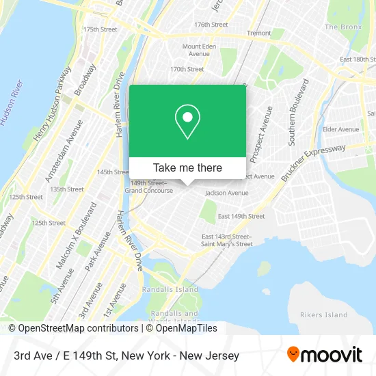 3rd Ave / E 149th St map