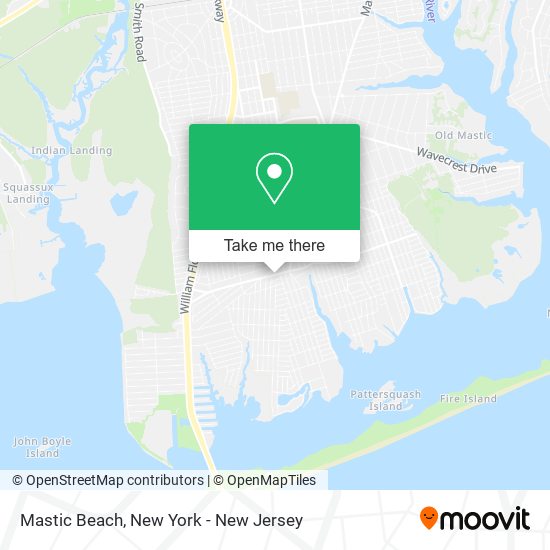 Mastic Beach map