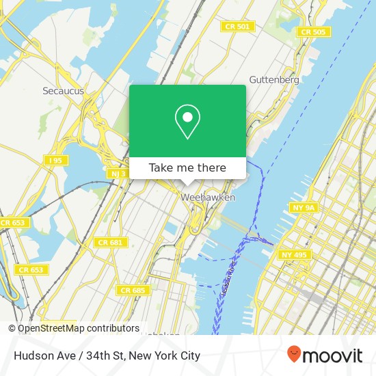 Mapa de Hudson Ave / 34th St
