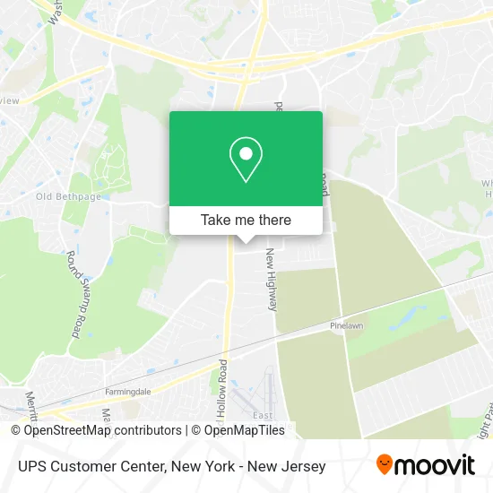UPS Customer Center map