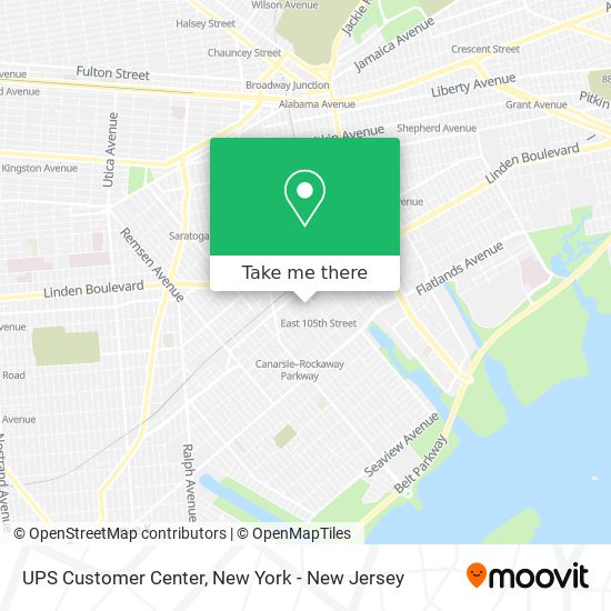 Mapa de UPS Customer Center