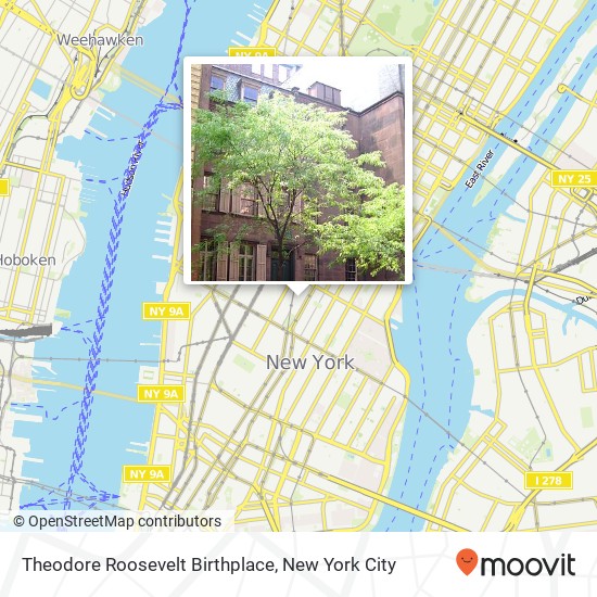 Theodore Roosevelt Birthplace map