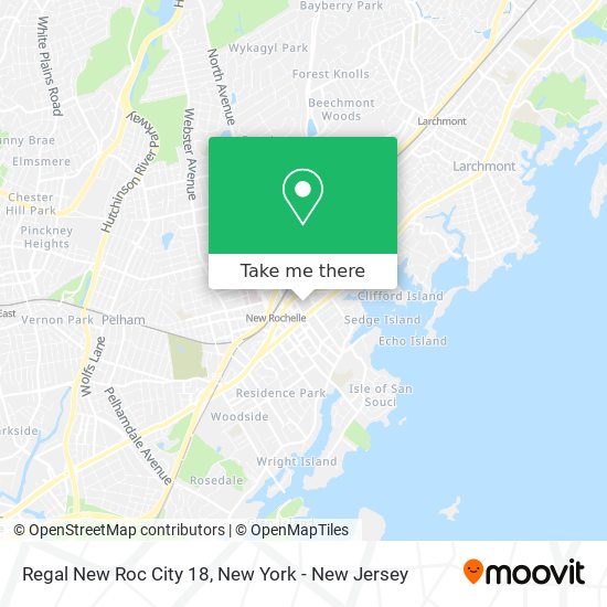 Regal New Roc City 18 map
