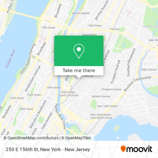 Mapa de 250 E 156th St