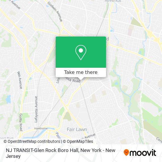 Mapa de NJ TRANSIT-Glen Rock Boro Hall