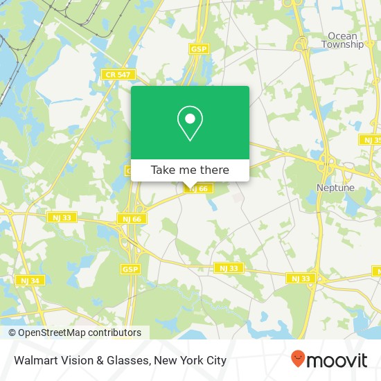 Mapa de Walmart Vision & Glasses