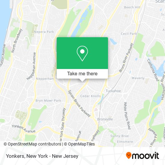 Yonkers map