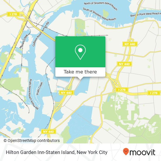 Hilton Garden Inn-Staten Island map