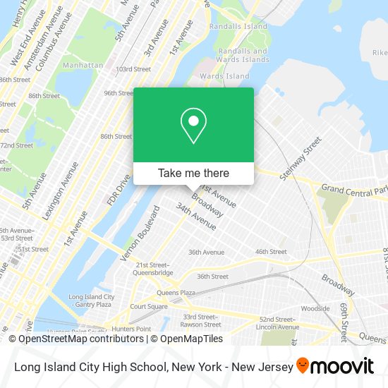 Long Island City High School map